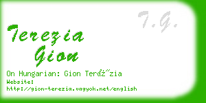 terezia gion business card
